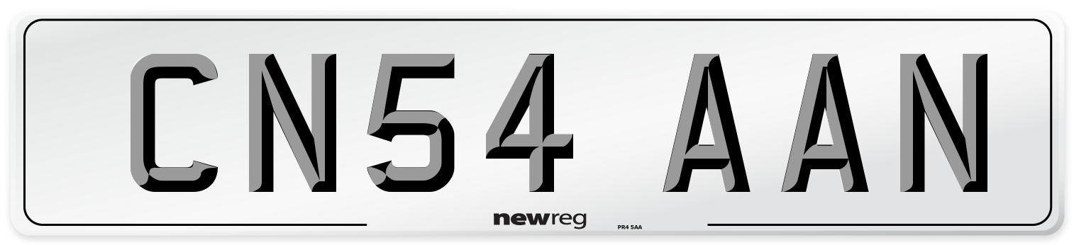 CN54 AAN Number Plate from New Reg
